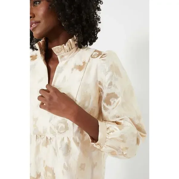 TUCKERNUCK Champagne Fil Coupe Palmerston Dress Size L NWT